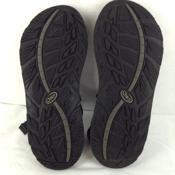 Chaco Black Nylon Adjustable Straps Open Toe EcoTread Sandals - Picture 10 of 11